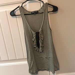 Green and white stripe tank